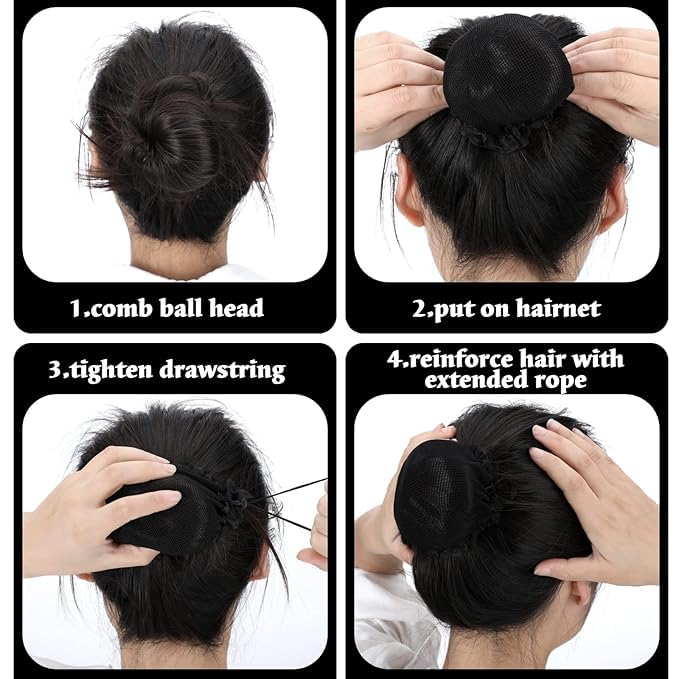 Osceola Styling Jali Bun - Reusable Invisible Elastic Hair Nets for Ballet & Dance (Pack of 3) | Secure Hair Accessories for Women & Girls | Perfect for Performances, Workouts & Daily Styling