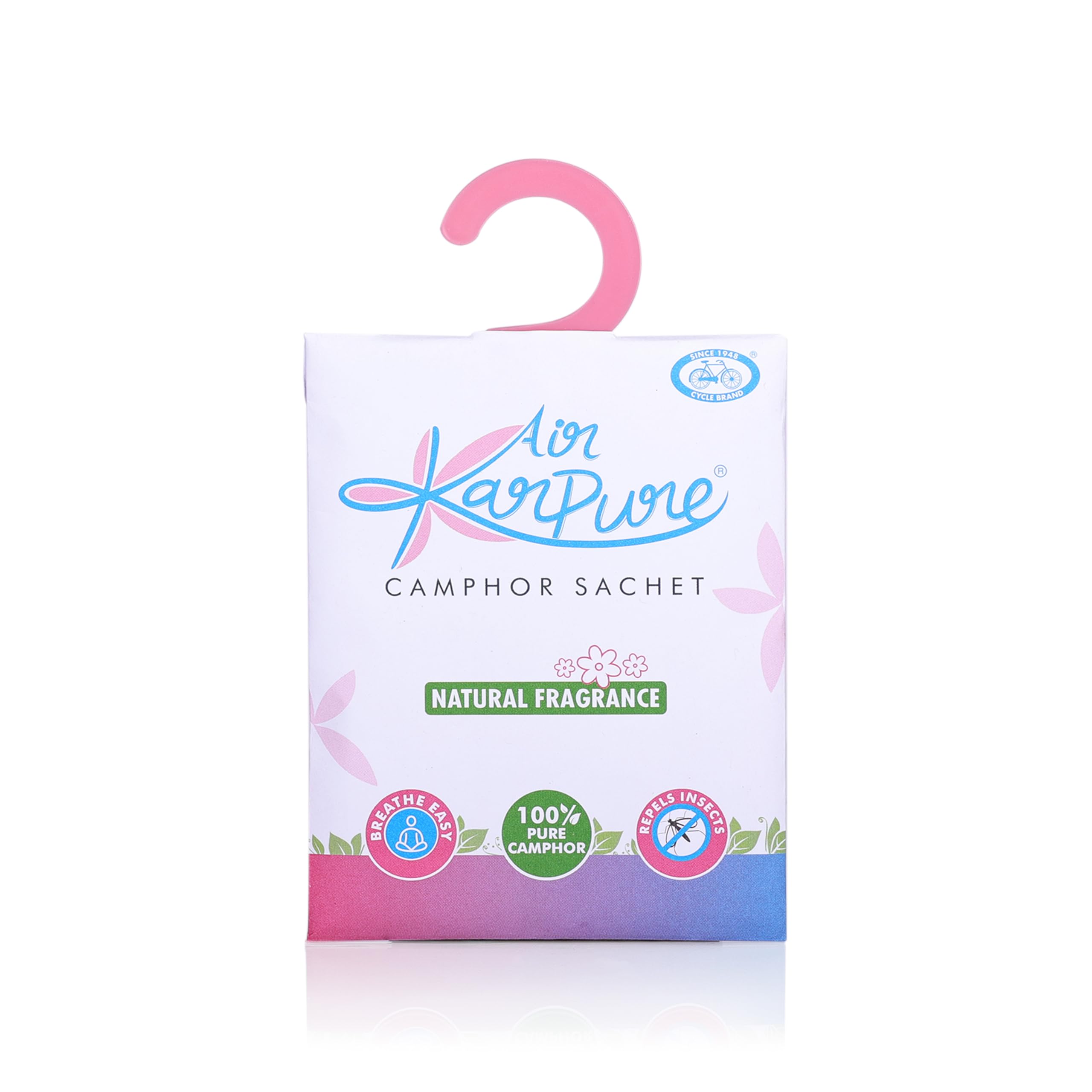 Cycle Pure Karpure Camphor Sachet - Pack of 3 | Long-Lasting Air Freshener for Bathroom, Toilet, Closet, Home & Office | Oudh, Citrus & Original Camphor Fragrance | Each Sachet Lasts 30 Days | Perfect for Odor Control in Small Spaces & Aromatherapy