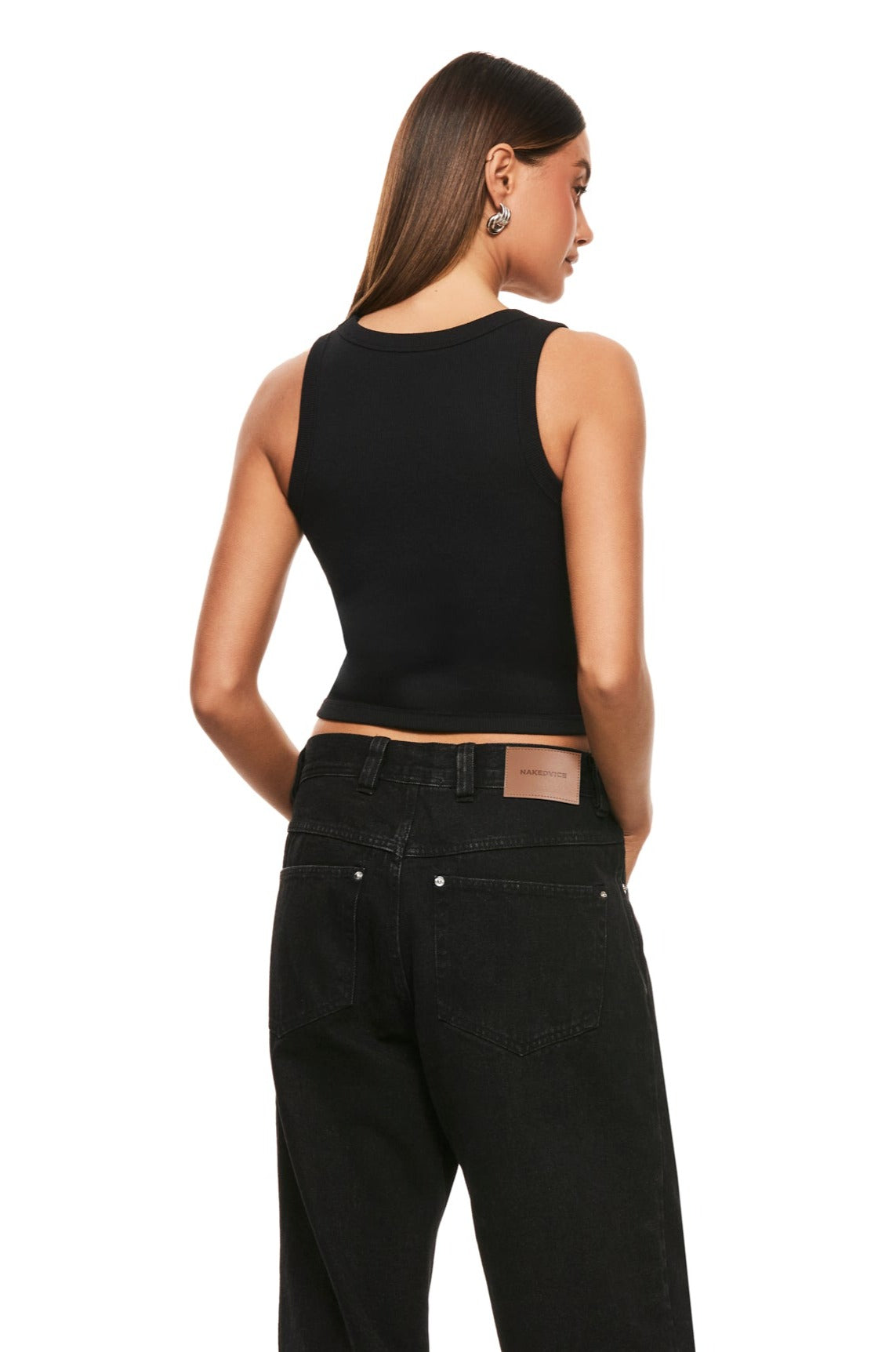 Polly Black Tank Top for Women - Soft & Stretchy Sleeveless Shirt - Perfect for Summer, Gym, Yoga, and Casual Wear
