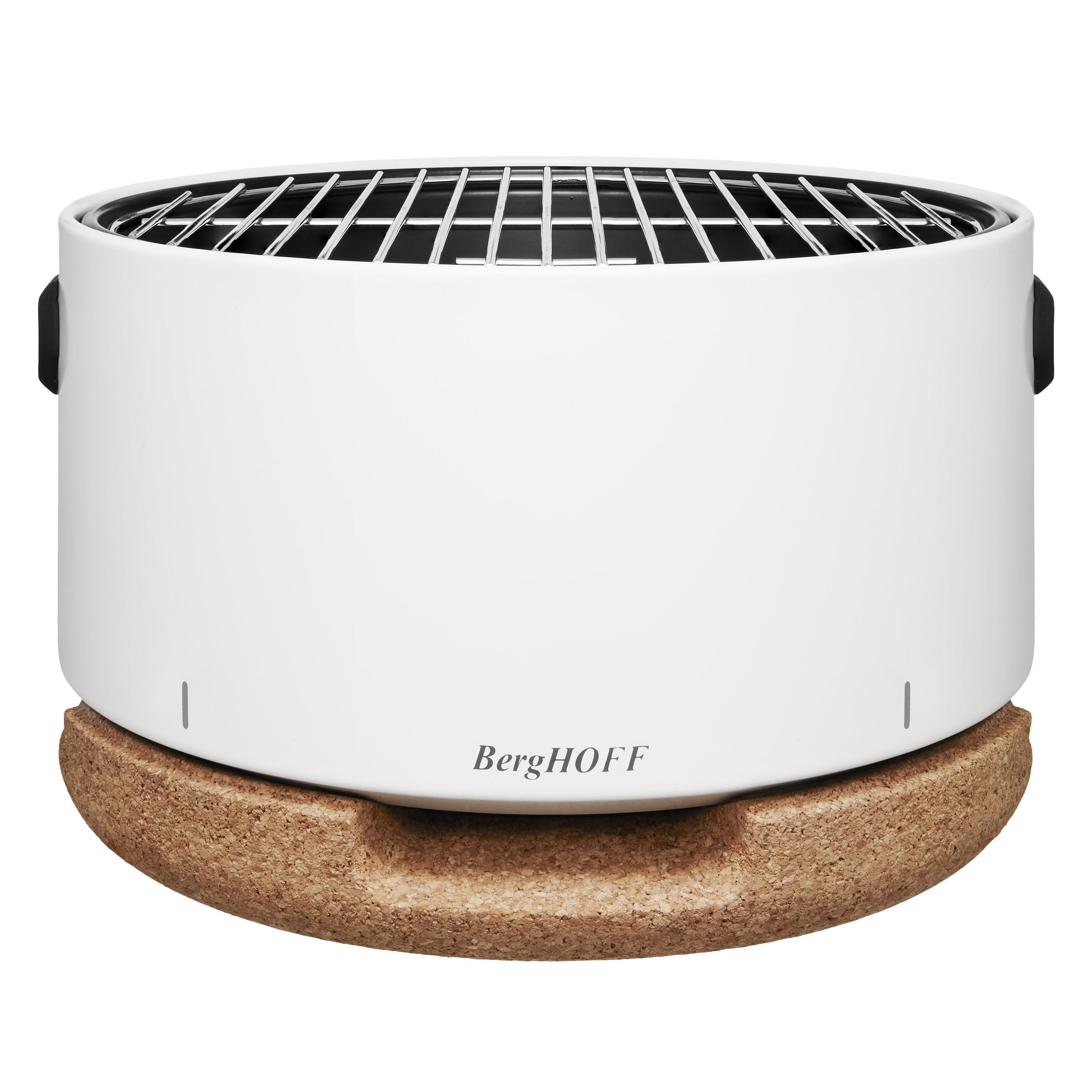 BergHOFF Leo Portable Tabletop Charcoal Grill - Compact Outdoor BBQ Grill for Camping, Picnics & Backyard Cooking, White