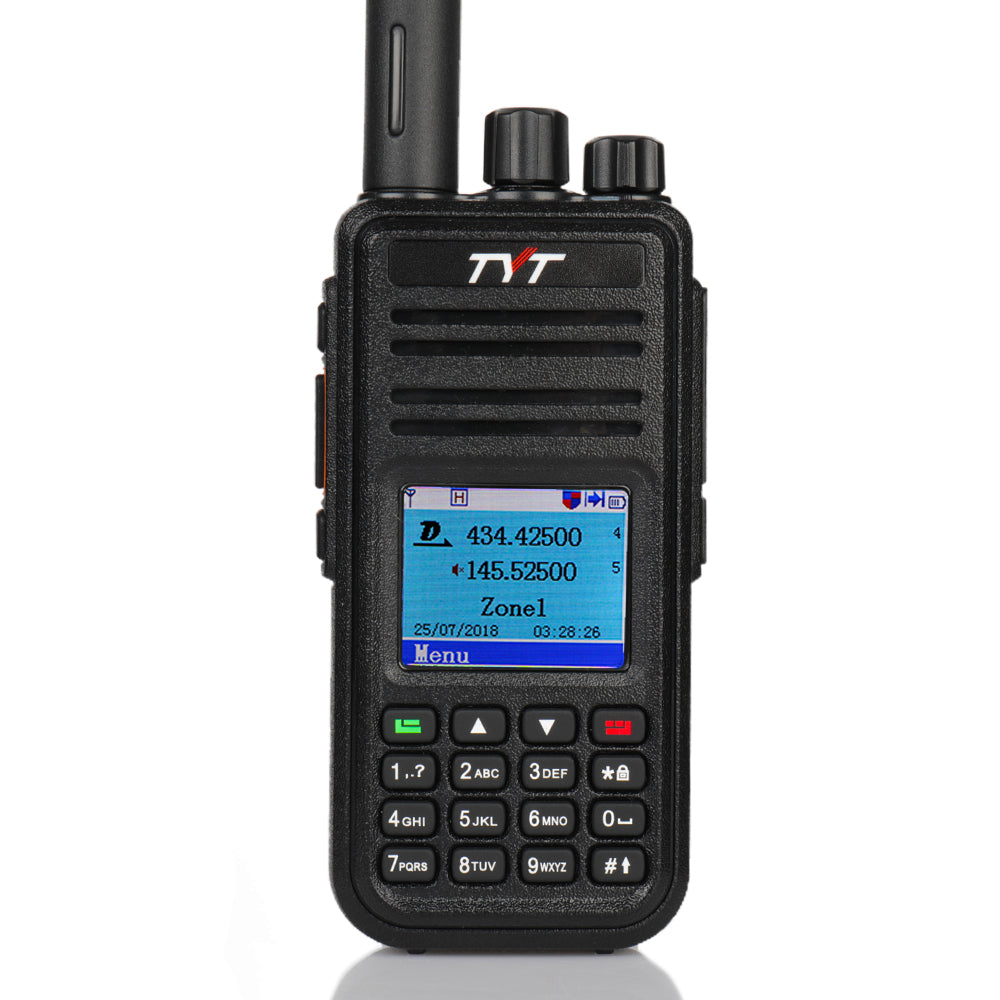 TYT MD-UV380G Dual Band DMR Two-Way Radio with GPS, 2000mAh Battery - Perfect for Outdoor Adventures, Emergency Communication, and Business Use