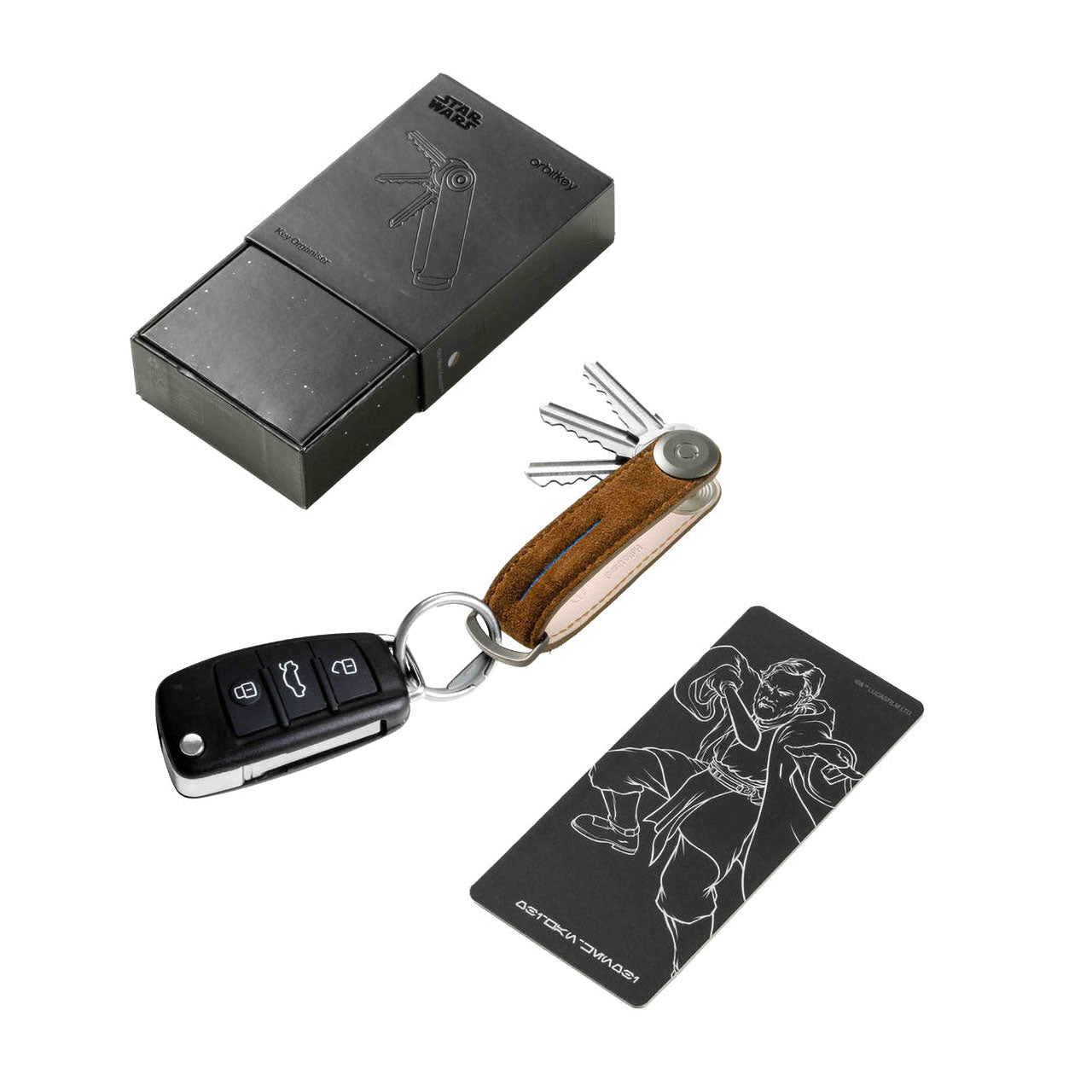 Star Wars Themed Leather Key Organizer - Durable & Stylish Key Holder for Fans - Perfect for Home, Office, and Travel Use