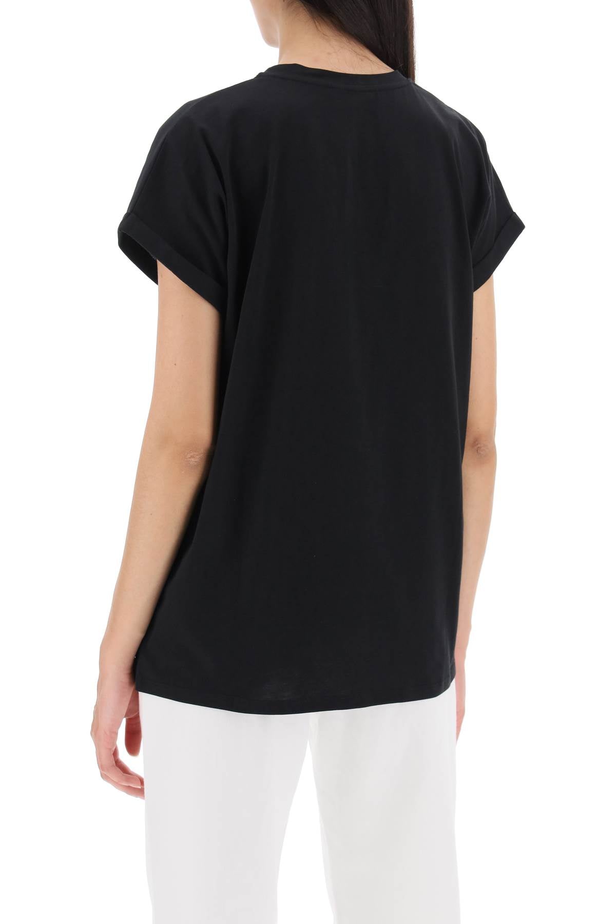 Balmain Flocked Logo Print T-Shirt for Men - Stylish Casual & Streetwear Outfits