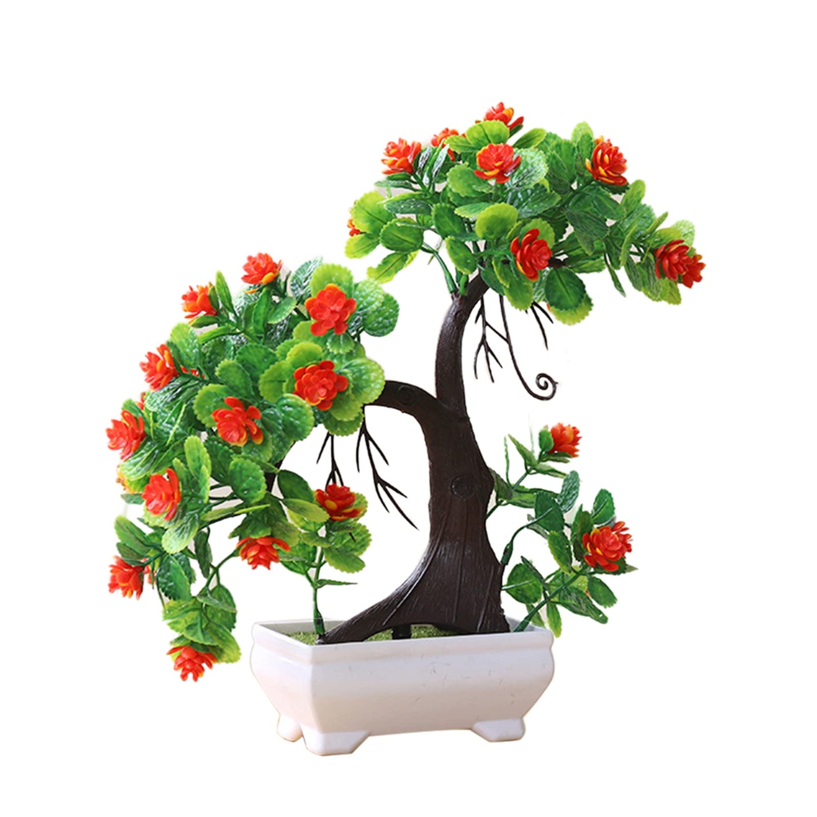 JESEBROD Artificial Plant - 1Pc Fake Tree Branch with Flowers, Home Decor Photography Prop (Orange) - Perfect for Living Room, Bedroom, Office & Wedding Centerpieces