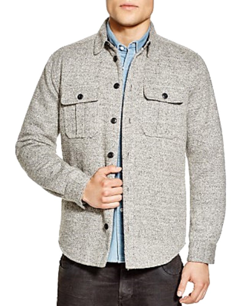 Saturdays NYC Jeremiah CPO Shirt Jacket for Men - Lightweight Casual Button-Up Shirt Jacket with Chest Pocket - Perfect for Outdoor Adventures, Travel & Everyday Wear