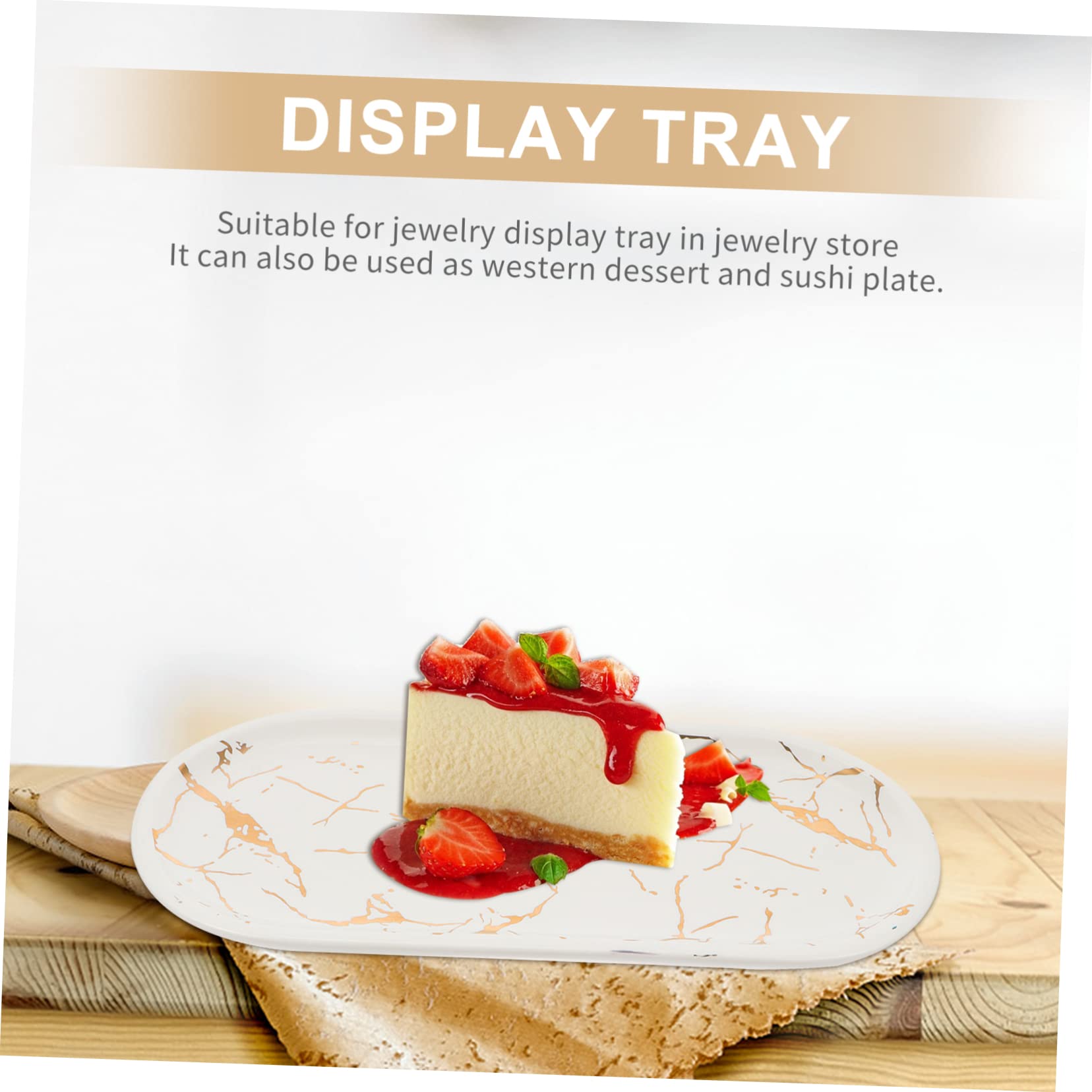 Marble Ceramic Plate for Jewelry & Sushi - Home & Restaurant Use