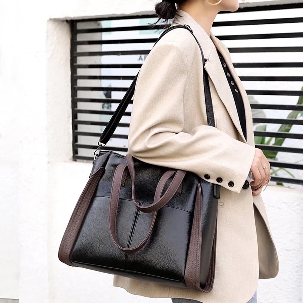 Stylish Mudono Women's Top Handle Shoulder Bag - PU Leather Crossbody Purse with Large Capacity, Retro Tote Bag for Work, Travel & Everyday Use