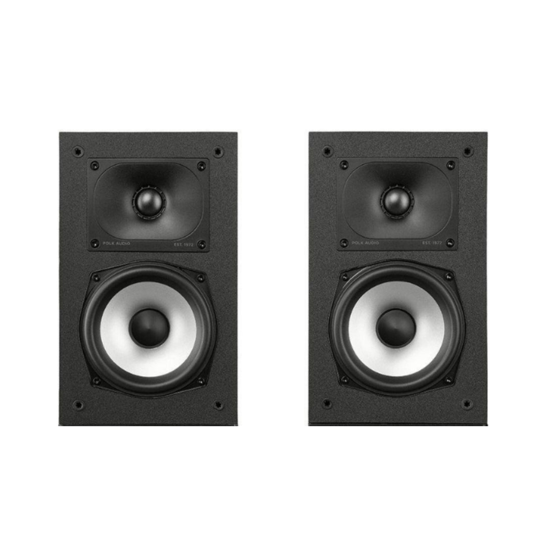 Polk Monitor XT15 Compact Bookshelf Speakers & XT30 Center Channel Speaker Set - High-Quality Home Audio System for Movies, Music & Gaming