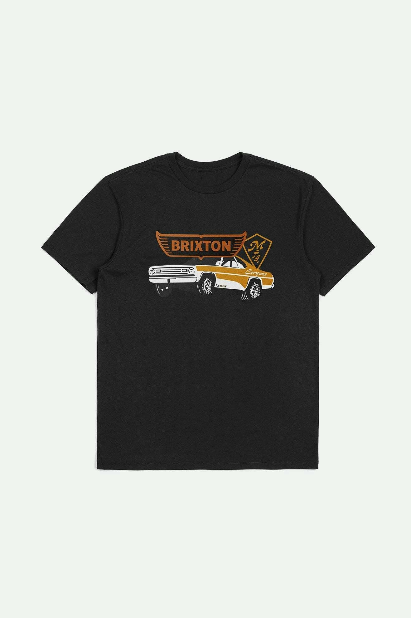 Barona Short Sleeve Tailored T-Shirt for Men - Slim Fit Casual Tee - Black Cotton Shirt for Everyday Wear, Office & Outings