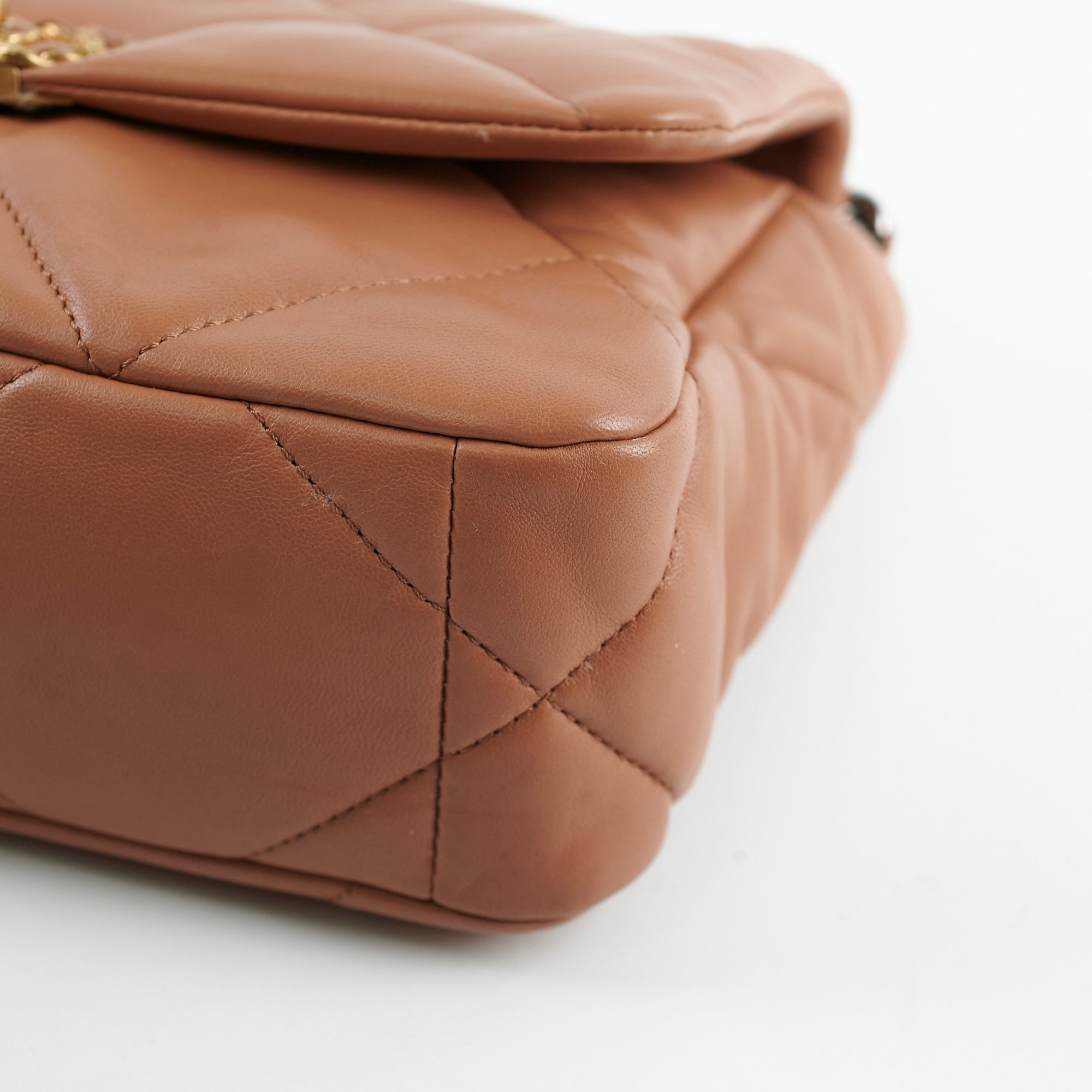 Chanel 19 Small Handbag in Caramel Brown with Microchip - Luxury Designer Crossbody Bag for Women, Perfect for Date Night & Special Occasions