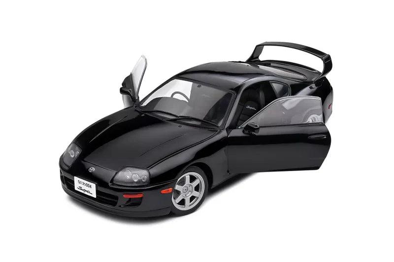 1:18 Scale Solido Toyota Supra MK4 (JZA80) 1993 Targa - Black Customized Diecast Model Car for Collectors & Display - Perfect for Car Enthusiasts, Office Desk Decor & Gift Ideas