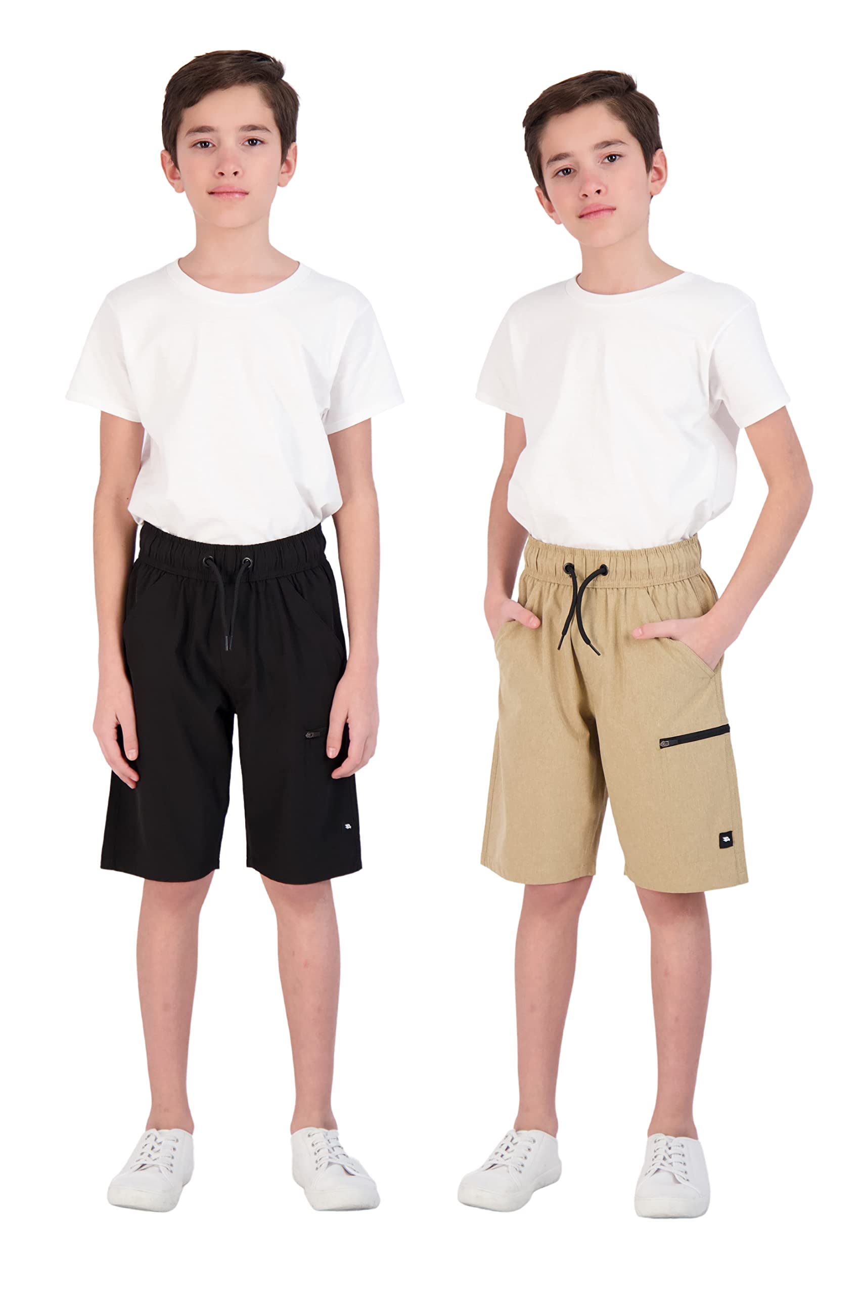 Boys Active Shorts 2-Pack | Comfortable Kids Athletic Shorts for Running, Sports & Play | Durable & Breathable