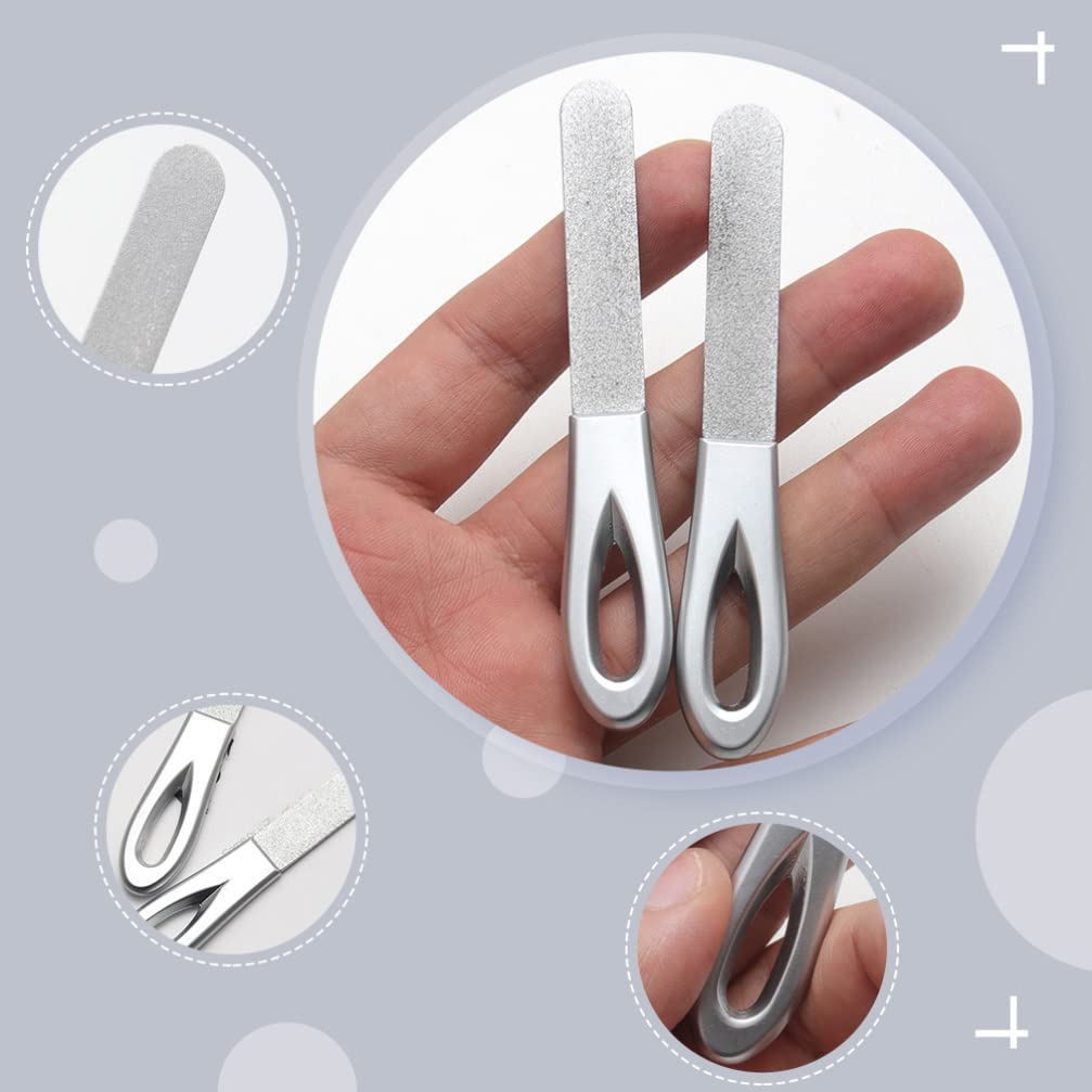 3-Piece Professional Nail File Set - Metal Manicure Tools with Nail Buffer, Polisher & Cuticle File - Durable Zinc Alloy Hand & Foot Care Kit for Salon & Home Use - Perfect for Manicures, Pedicures & Nail Art