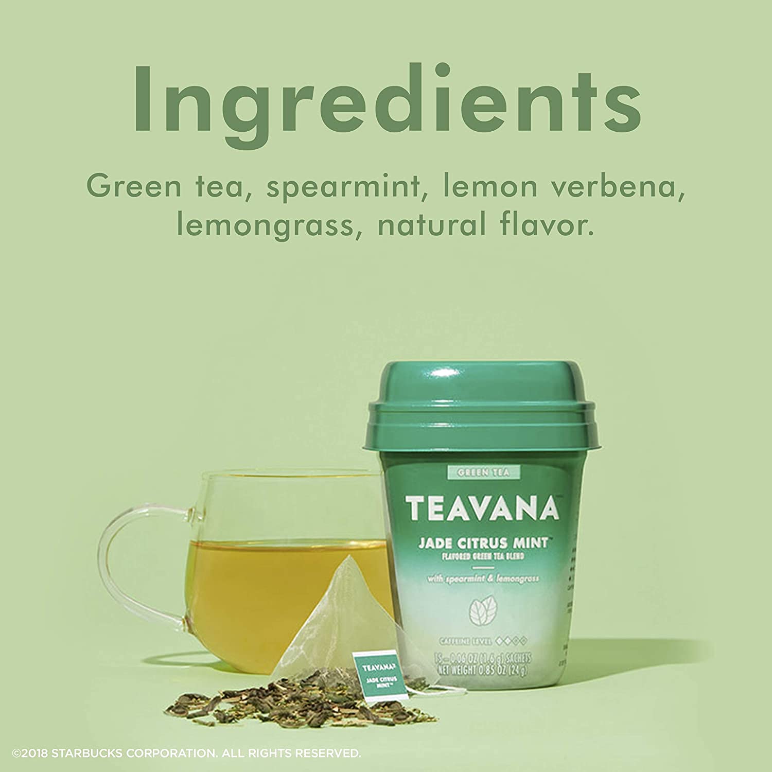 Premium Jade Citrus Mint Green Tea - 0.85oz | Natural Flavored Herbal Tea Bags | Refreshing & Antioxidant-Rich | Perfect for Morning Boost or Afternoon Relaxation