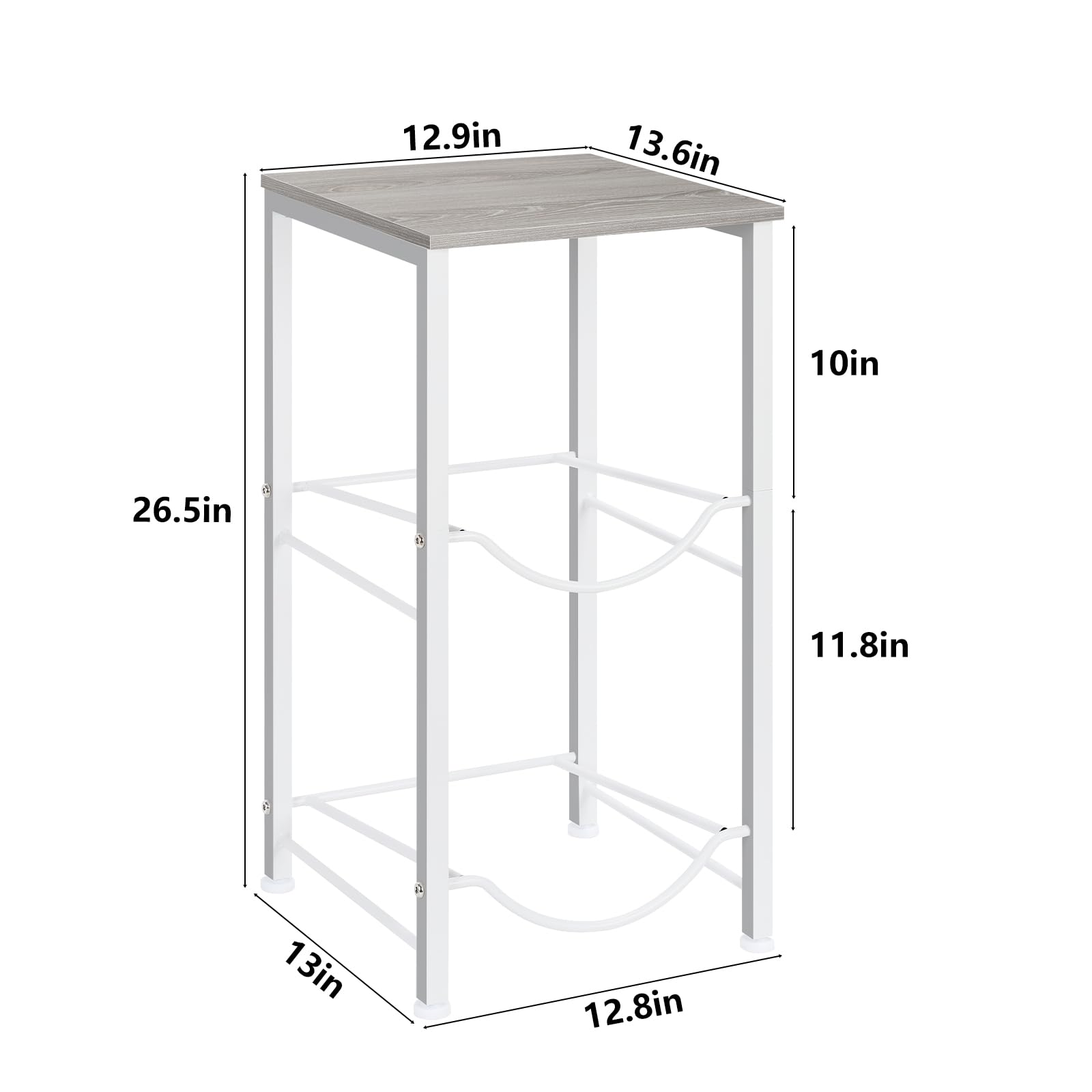 LIANTRAL 5 Gallon Water Bottle Holder with Storage Shelf - Heavy Duty Water Jug Rack Stand Organizer for Office, Kitchen, Living Room - Space Saving Grey (Perfect for Home, Office & Commercial Use)