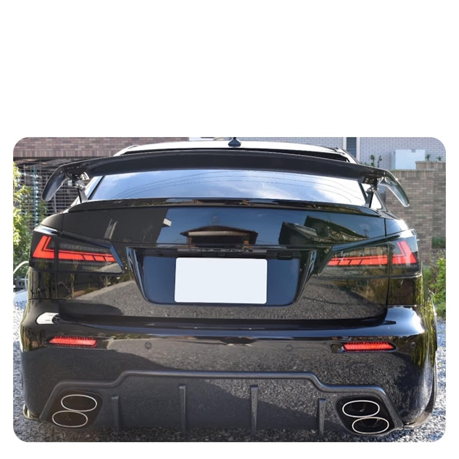 Lexus IS250 IS350 ISF LED Smoked Tail Lights (2006-2013) - Sequential Turn Signals & Start-Up Animation - Rear Lamp Assembly - Perfect for Night Driving & Car Customization