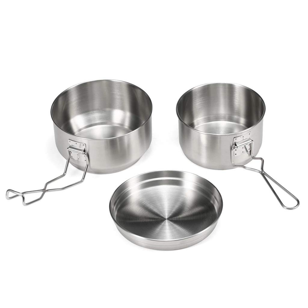 Portable Camping Cookware Set - Lightweight Food Bowl & Pan Kit for Outdoor Cooking | Perfect for Camping, Hiking, Backpacking & Picnic Adventures