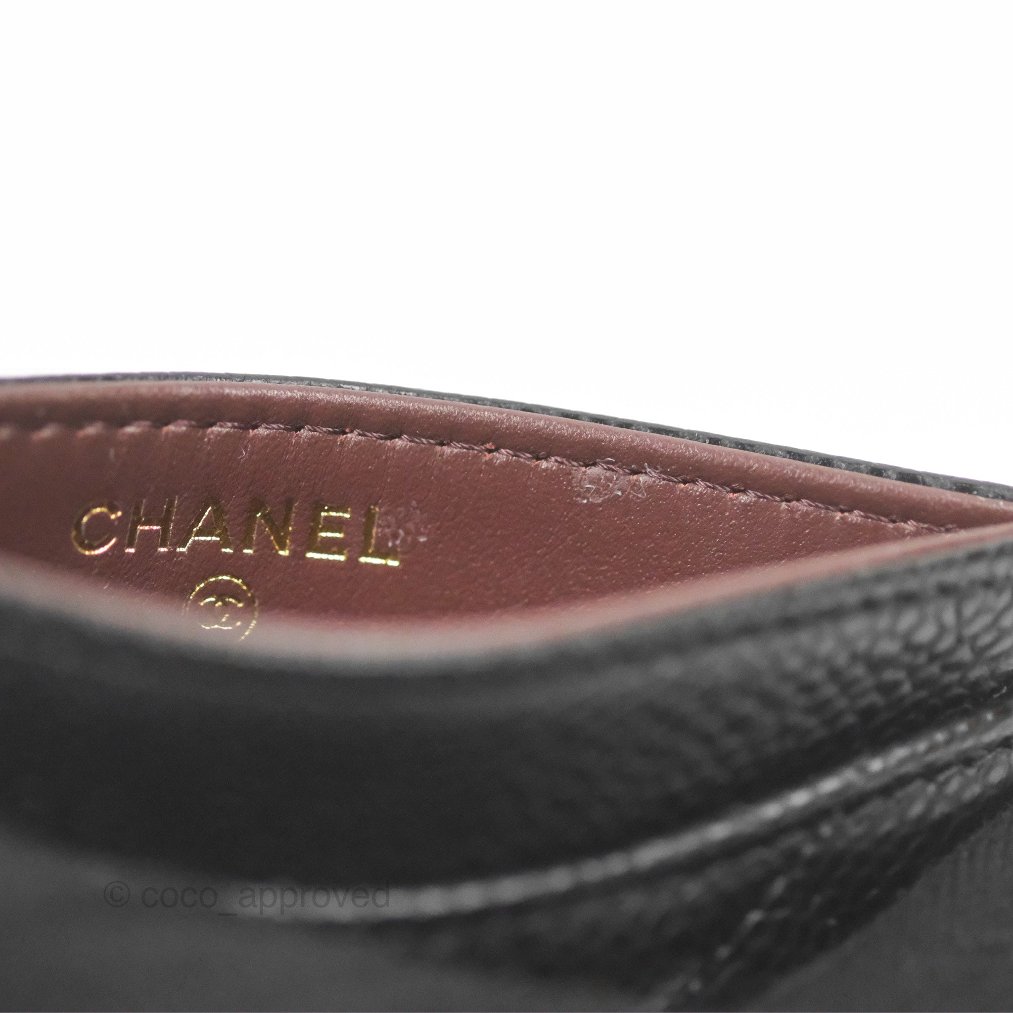 Chanel Classic Flat Card Holder Wallet - Black Caviar Leather with Gold Hardware - Perfect for Everyday Use & Gift Giving