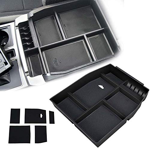 Premium Center Console Organizer Tray for Ford F150 (2015-2020) - Armrest Storage Box Accessories | Perfect for Road Trips, Work Commutes & Daily Organization