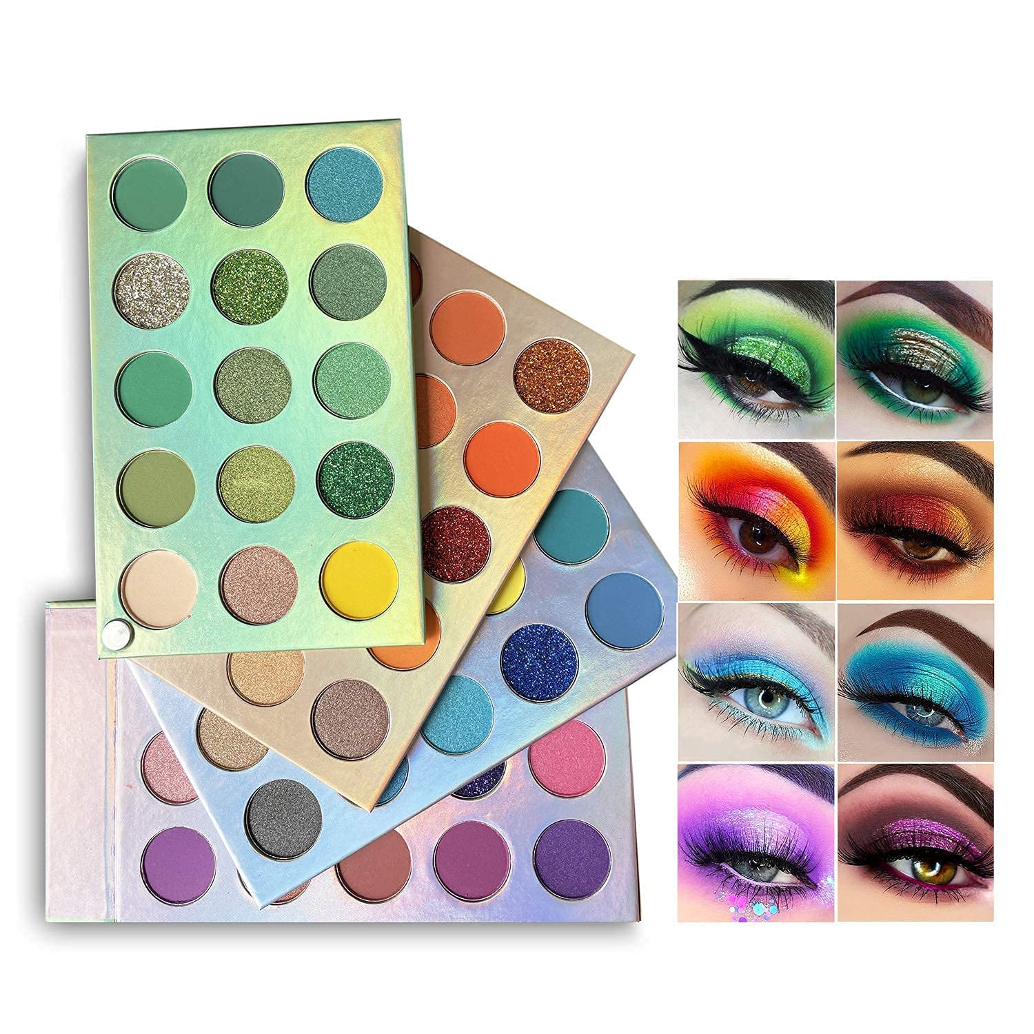 **Eliious Professional 60-Color Eyeshadow Palette - Highly Pigmented Matte & Shimmer Makeup Set with Highlighters - Perfect for Day & Night Looks, Parties & Special Occasions**