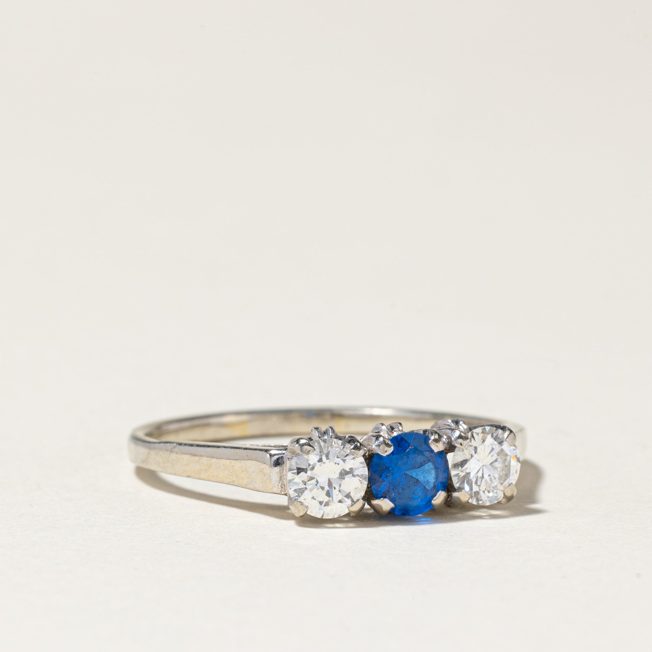 18K Gold Synthetic Spinel & Diamond Ring - 0.30ct Center Stone, 0.42ctw Total Weight - Size 8 - Elegant Engagement, Wedding, Anniversary Gift for Women
