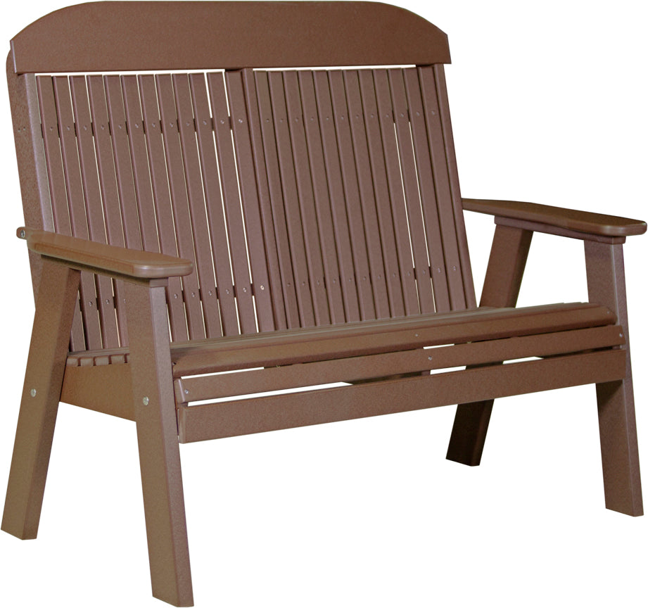LuxCraft 4-Foot Classic Wooden Bench - Sturdy Indoor/Outdoor Garden, Patio, and Entryway Seating Furniture for Home Decor
