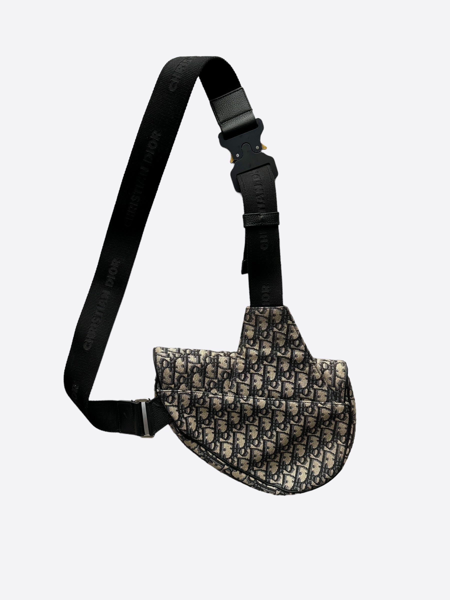 Dior Beige Oblique Saddle Bag for Women - Luxury Designer Crossbody Handbag | Perfect for Date Night, Parties & Everyday Use