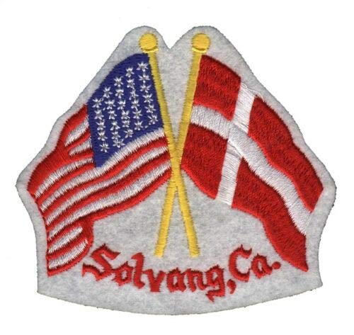 Solvang California Iron On Patch - Central Coast Danish Village Embroidered Badge for Jackets, Hats & Backpacks | Travel Souvenir & Gift Idea