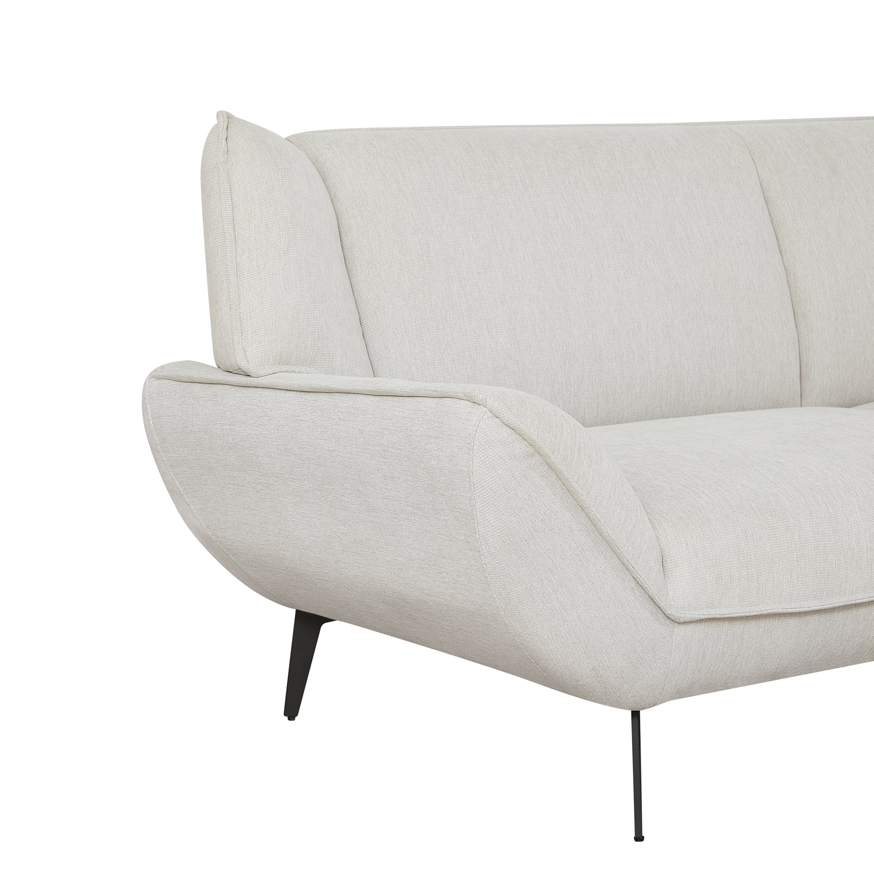 106-Inch Large Beige Two-Tone Blend Fabric Sofa with High Rebound Seat - Luxurious Comfort for Living Room, Family Room & Home Theater