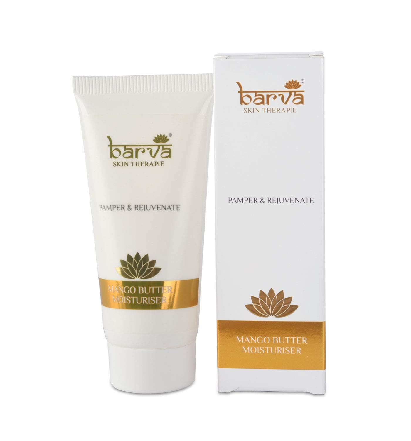 Barva Mango Butter Moisturizing Face Cream for Normal & Dry Skin - Paraben Free, Silicone Free, Mineral Oil Free & Dye Free - 50ml - Hydrating & Nourishing for Daily Skincare Routine