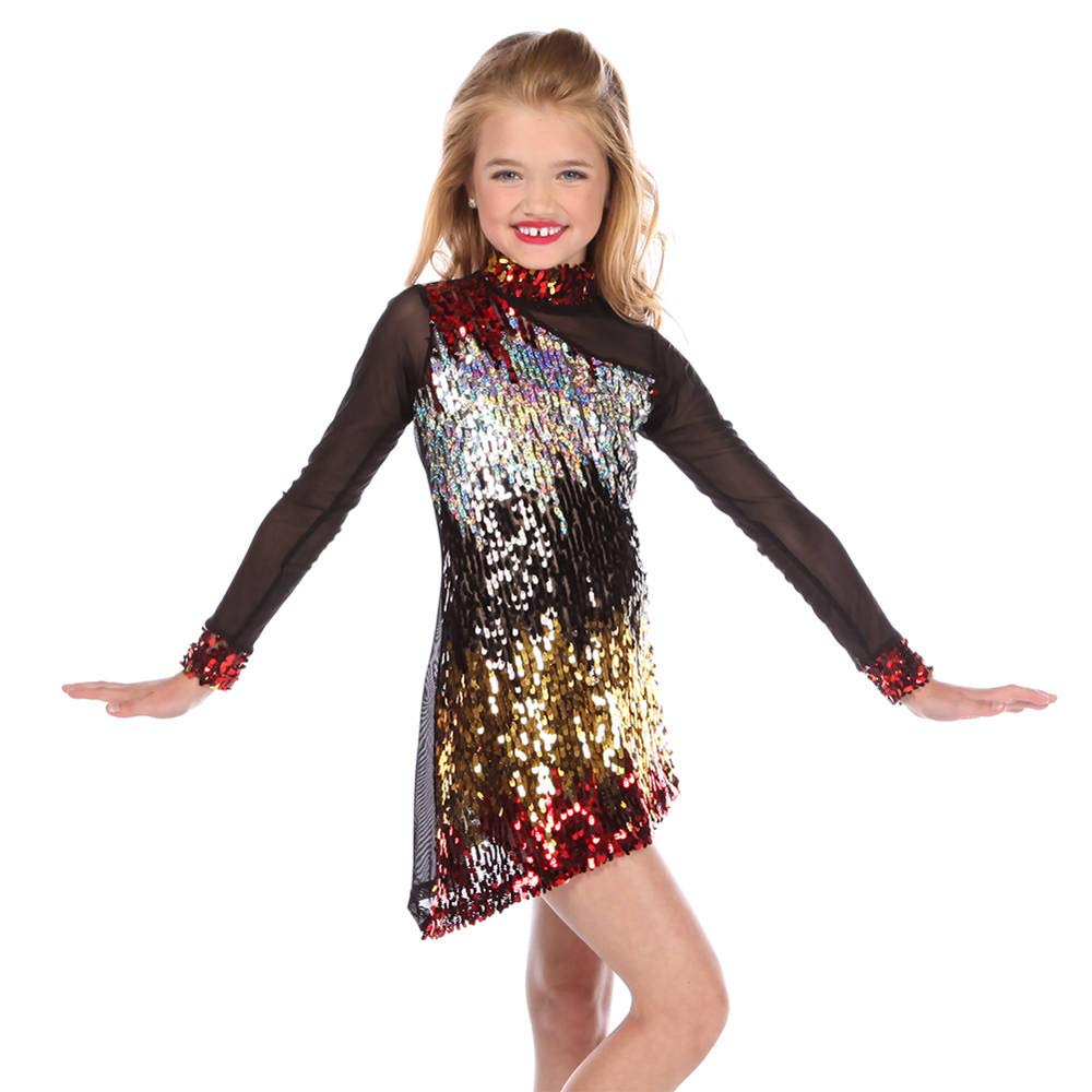 Gia Mia Youth Luminous Dress - Sparkling Performance Dance Costume for Kids & Teens | Perfect for Ballet, Recitals, Competitions & Stage Shows