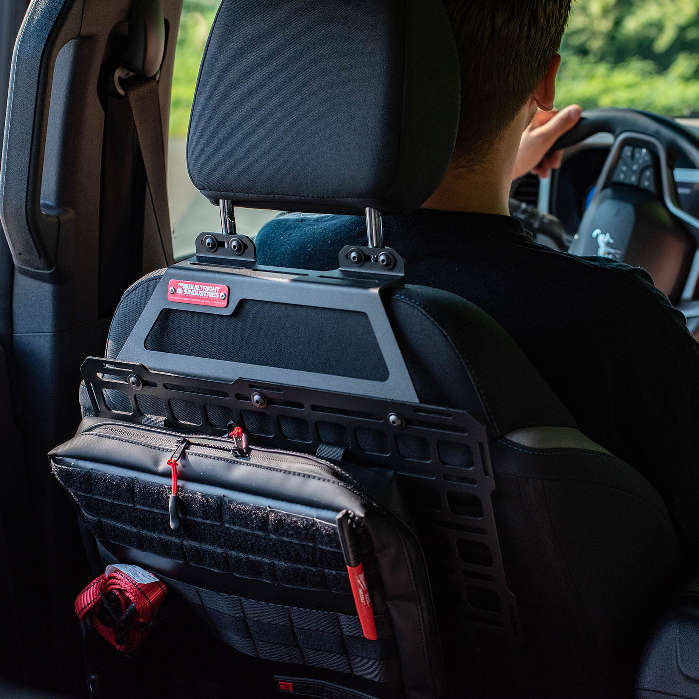 2021-2024 Ford Bronco Seat Back Tech Plate Molle Panel Kit by Builtright Industries - Heavy Duty Storage Organizer for Off-Road Gear, Tools & Accessories - Perfect for Camping, Overlanding & Outdoor Adventures