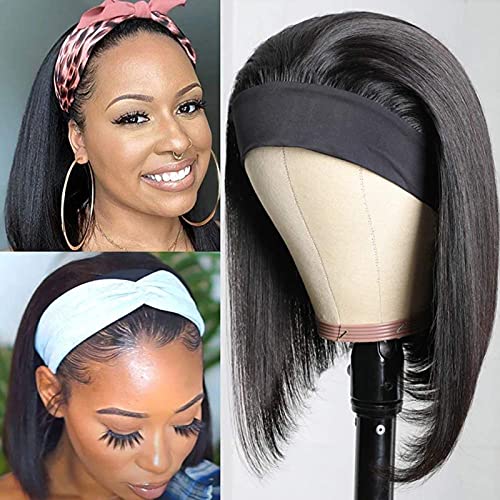 #1B-Bob Headband Wig