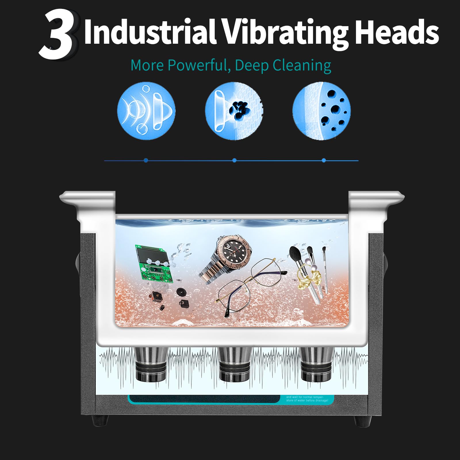 4.5L 180W Ultrasonic Cleaner with Heater & Timer - Professional Jewelry, 3D Prints, Carburetor, Circuit Board Cleaner - Safely Removes Oil, Rust - Perfect for Home Workshops, Jewelry Stores & Electronics Repair