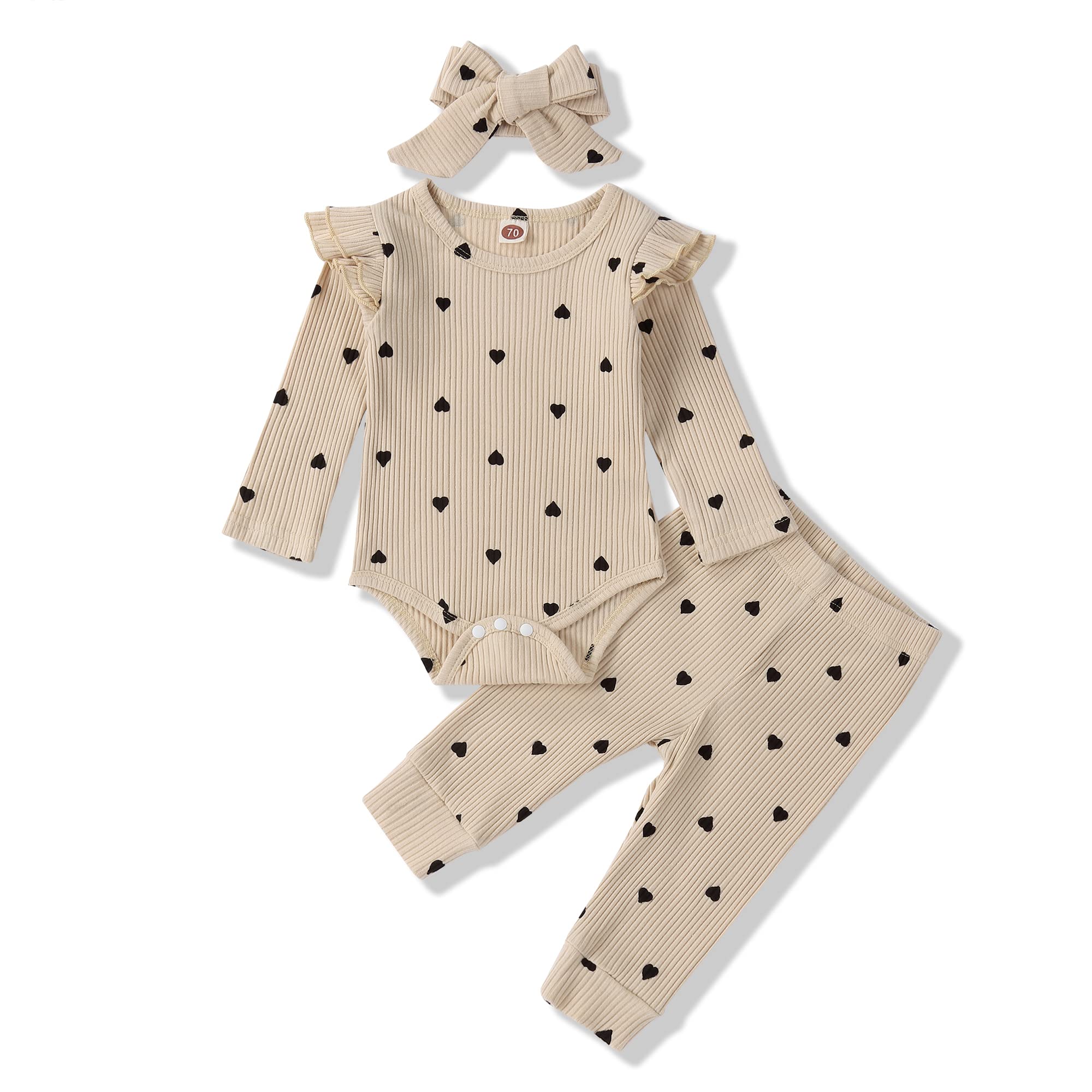 Adorable Baby Girl Romper Outfits - Soft Newborn Infant Clothes Set with Pants | Perfect for Photoshoots, Playtime & Special Occasions