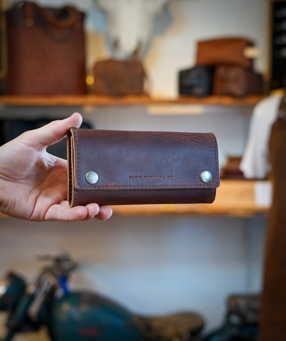 Premium Trifold Long Leather Wallet for Men - Hardtimes Brown | RFID Blocking | Slim & Durable | Perfect for Everyday Use, Travel & Business