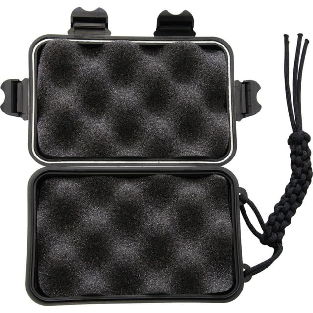 Plastic Survival Box with Marbles - Durable Black Emergency Kit for Outdoor Adventures, Camping & Hiking Gear