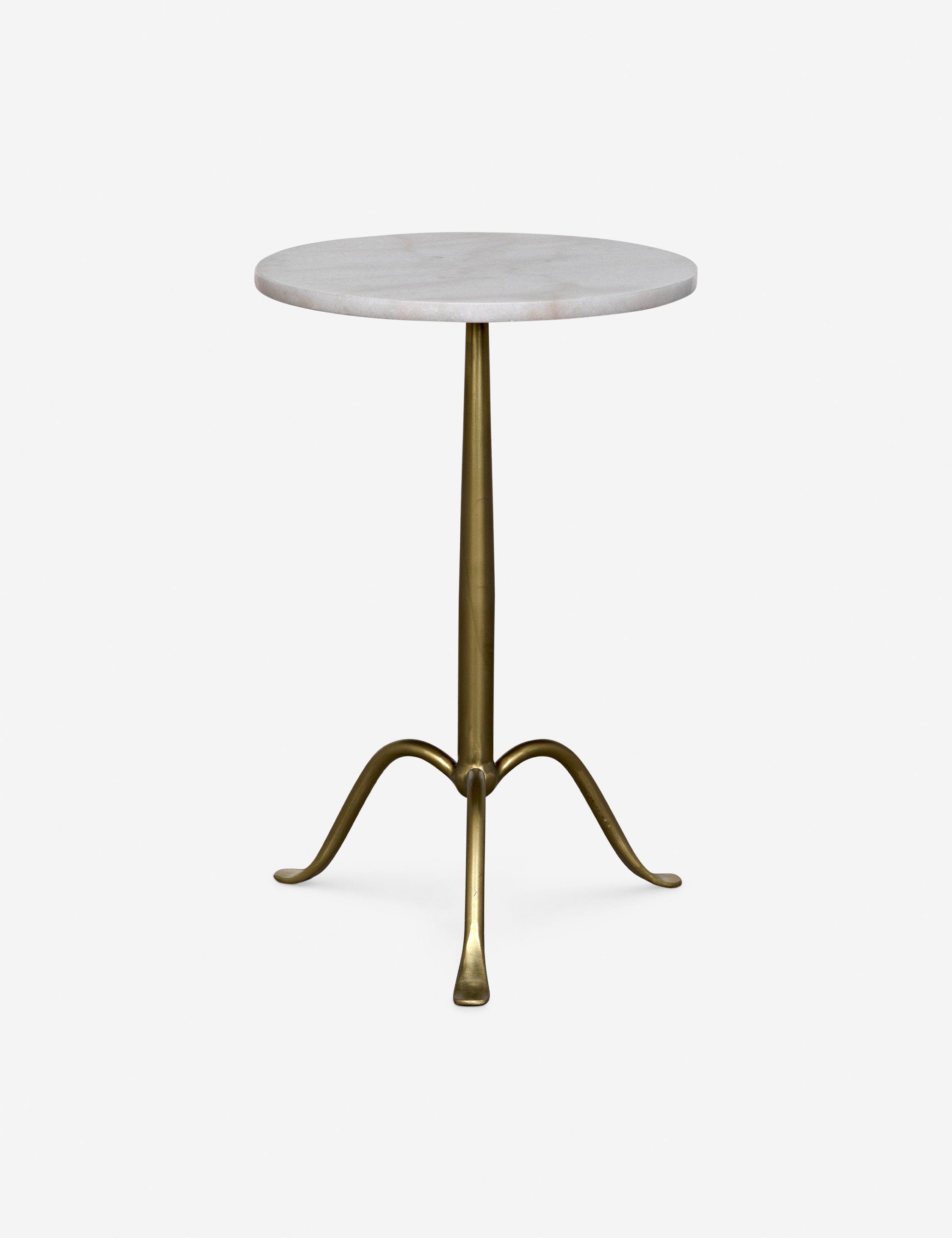 Antique Brass and White Marble