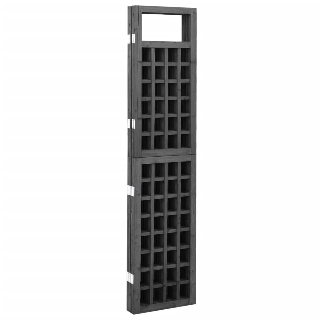 CHARMMA 3-Panel Wooden Room Divider - Black Fir Wood Trellis Screen 47.6 x 70.9 Inches - 6.22KG | Privacy Partition for Home, Office & Outdoor Spaces
