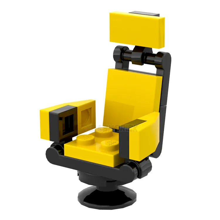 LEGO Ultimate Gamer Chair - Adjustable Swivel Gaming Chair with Armrests in Yellow | MiniMOC Building Blocks | Perfect for Gamers & LEGO Enthusiasts