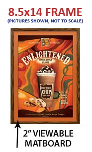 Premium Wooden Snap Frames for Posters 8.5x14 Inches with 2 Wide Matboard - Perfect for Home Decor, Office Displays, and Art Exhibitions