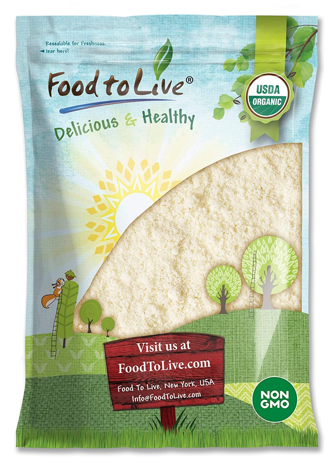 Organic Almond Flour, 8 Pounds — Extra Fine Blanched, Non-GMO, Low Carb, Keto, Paleo & Vegan Friendly | Bulk Baking, Cooking & Smoothie Ingredient for Healthy Recipes