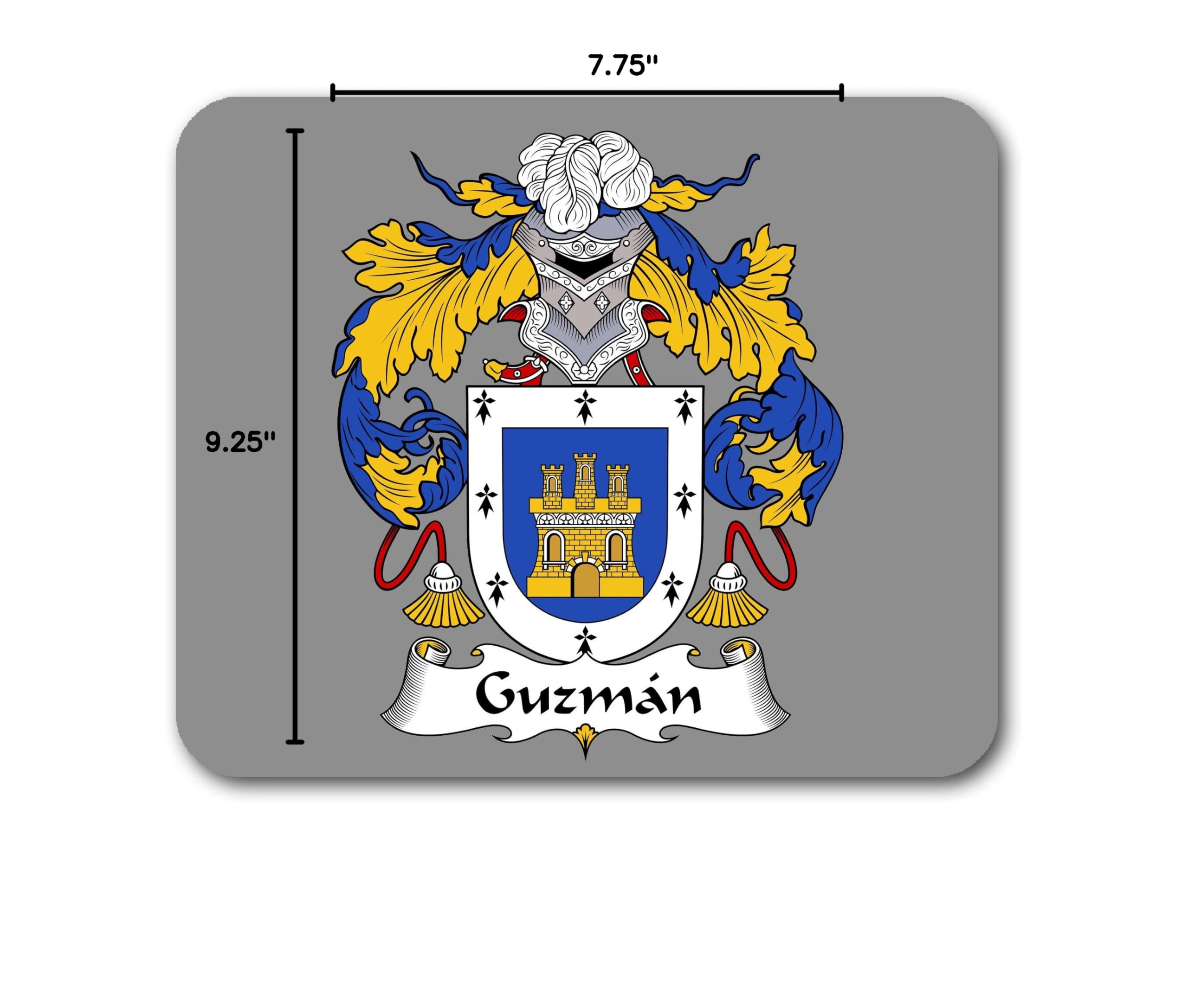 Guzman Coat of Arms Mouse Pad - Premium Gaming & Office Desk Mat with Non-Slip Rubber Base - Perfect for PC, Laptop & Computer Workstations