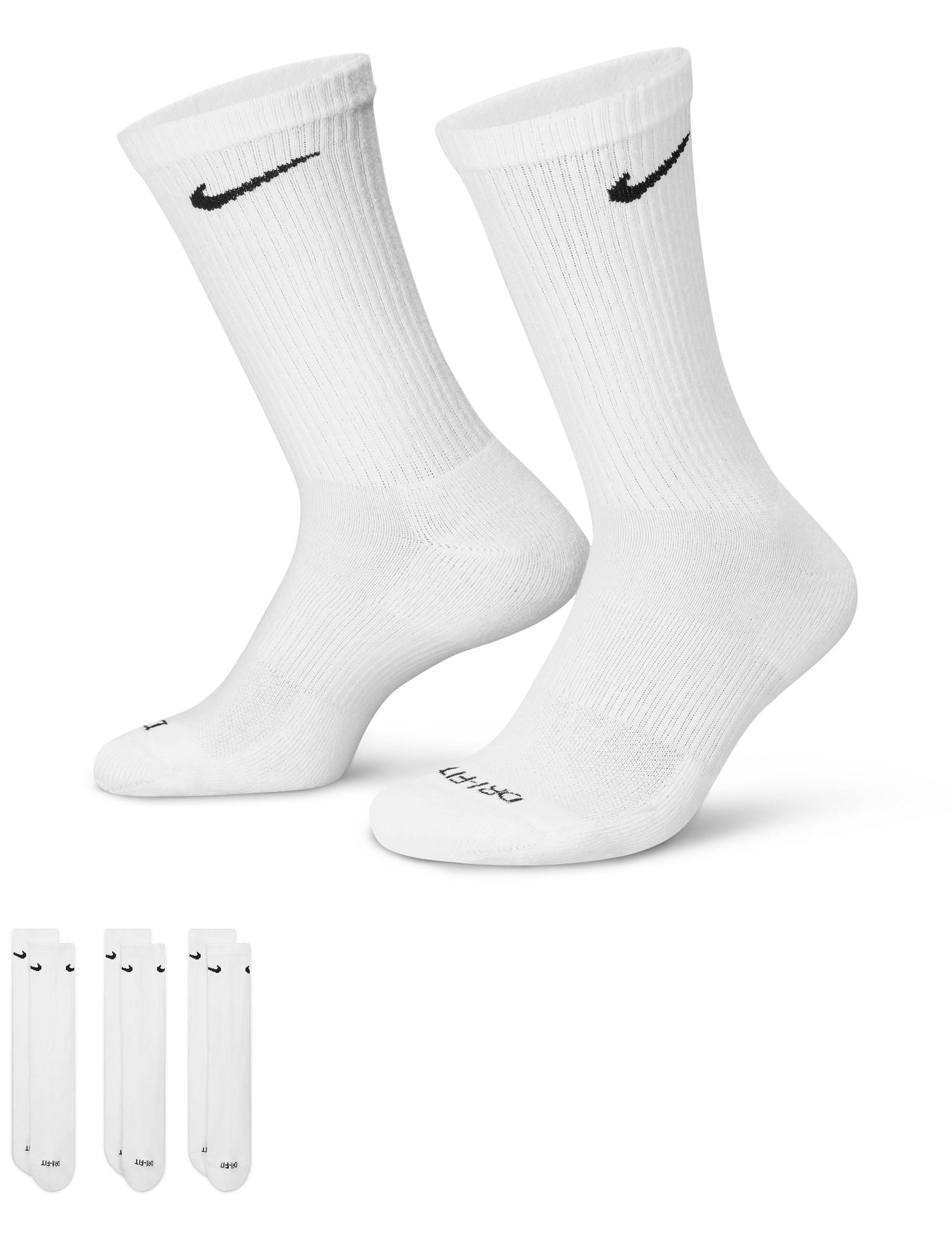 Everyday Plus Cushioned Socks for Men & Women - 3 Pack White - Ultra Soft Comfort for Walking, Running, Work & Daily Wear