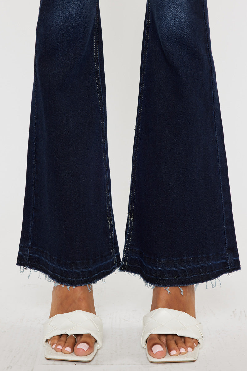 Lurice Women's Mid Rise Flare Jeans - Stretchy Denim Pants for Casual & Office Wear | Comfortable Bootcut Trousers for Everyday Style
