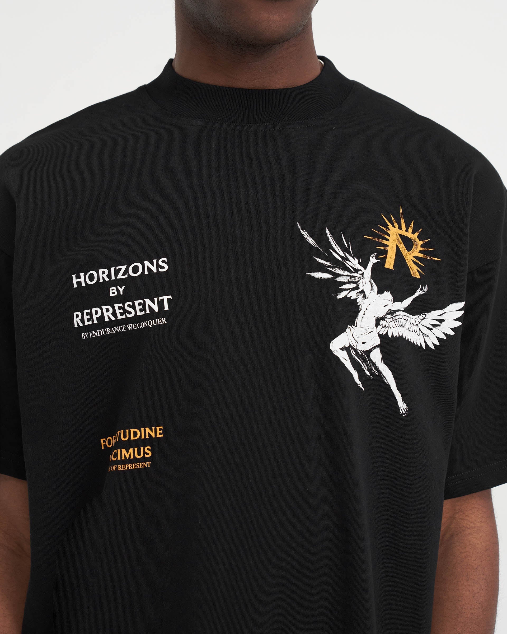 Icarus Jet Black T-Shirt - Premium Cotton Men's Tee for Casual Wear, Gym & Everyday Outfits