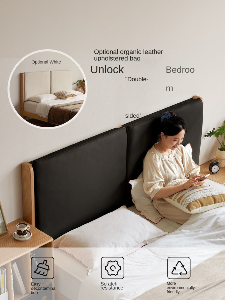Solid Oak Wood Grille Bed - Small Soft Bed Frame for Cozy Bedrooms | Perfect for Kids Rooms, Guest Rooms & Small Spaces