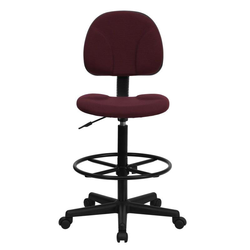FLASH Patterned Fabric Drafting Chair BT 659 - Adjustable Height Office Chair for Artists, Architects & Designers - Ergonomic Stool for Drafting Table, Studio & Workspace