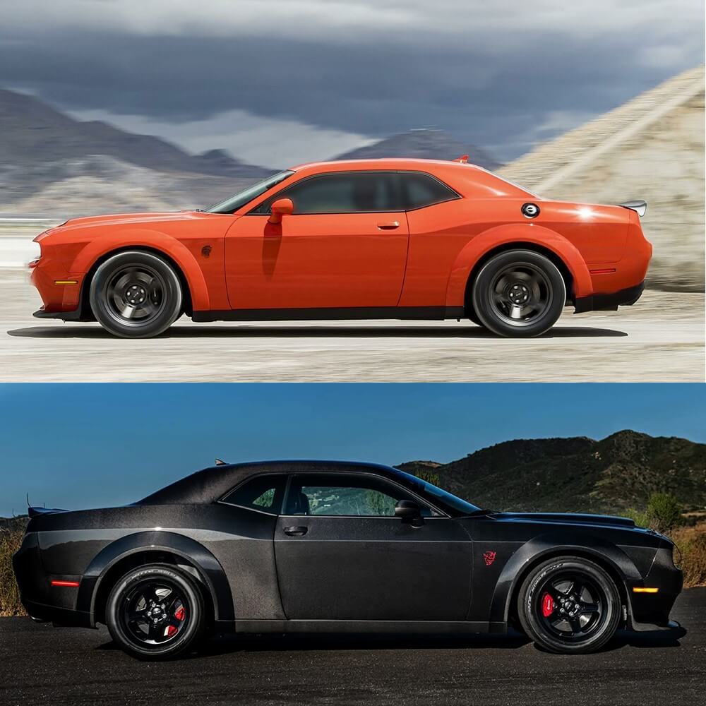 Smoke Shell Full LED Side Marker Lights for 2018-2022 Dodge Challenger SRT & R/T Widebody Models - Front & Rear Bumper Replacement - Enhance Visibility & Style for Night Driving & Car Shows