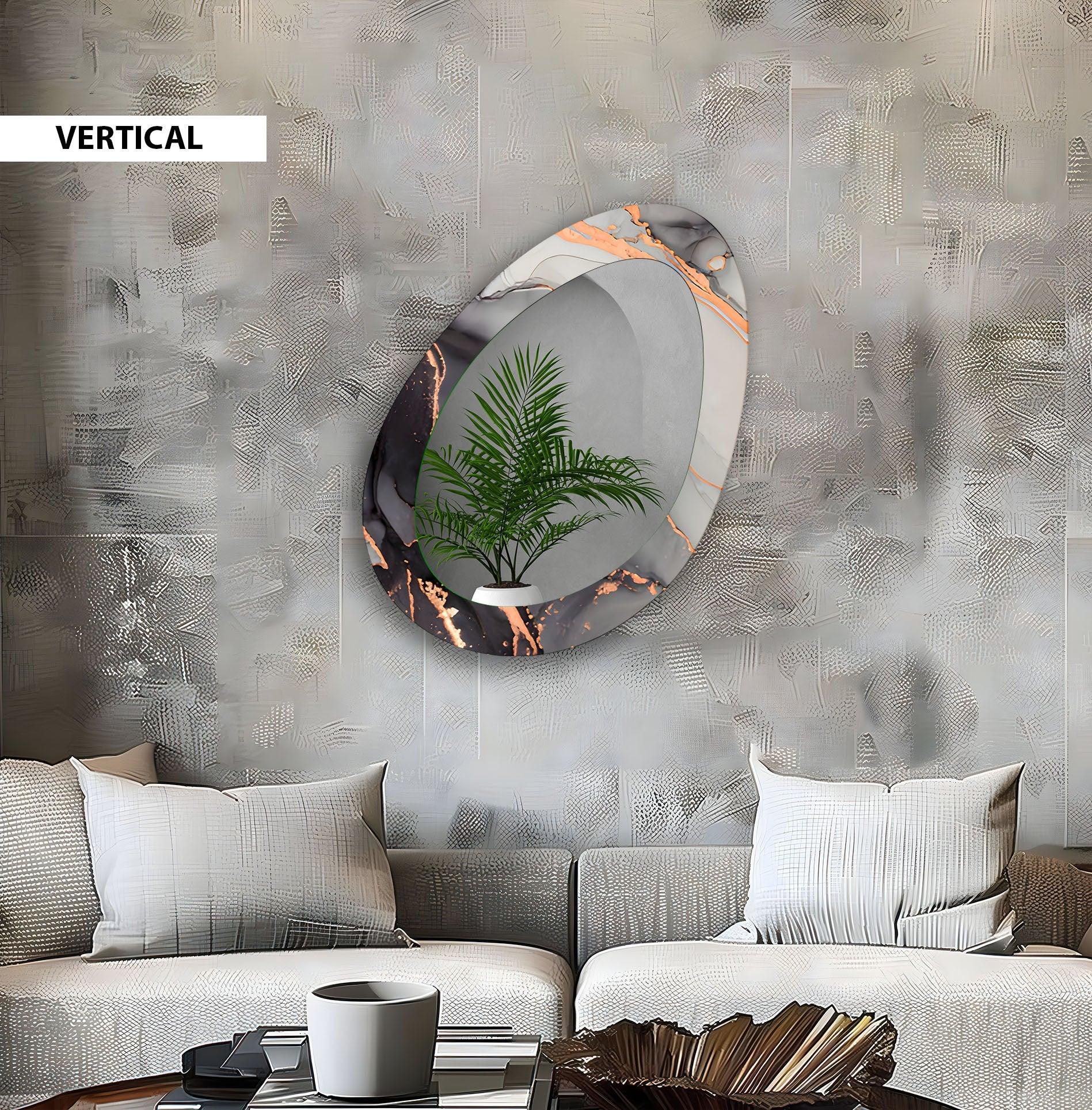 Elegant Black and Gold Full-Length Wall Mirror - Modern Home Decor for Bedroom, Living Room, or Entryway